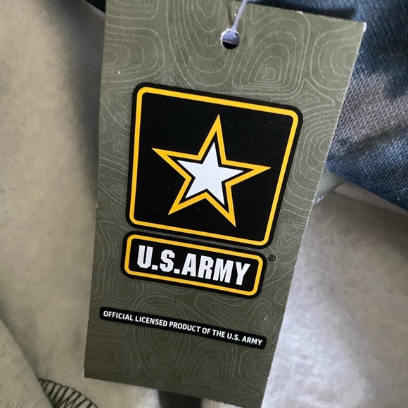 U.S. Army Black and Gray Full Zip Front Hoodie Jacket NWT Size M - Picture 9 of 11